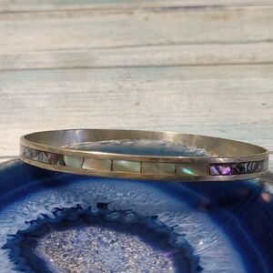 Vintage Abalone ALPACA Bracelet.